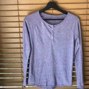 Kid multicolored half button long sleeve shirt